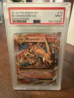 2016 POKEMON XY EVOLUTIONS #13 M CHARIZARD EX PSA 9 (PLEASE READ) - Image 1