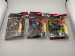 3x Lot Pokemon Phantasmal Flames Mini Portfolio Binder 1 Booster Pack - Image 1