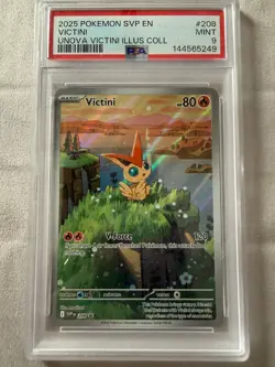 PSA 9 2025 POKEMON SVP EN-SV BLACK STAR PROMO 208 VICTINI UNOVA VICTINI IR - Image 1