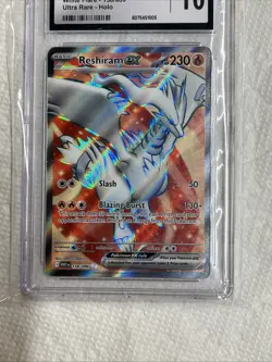2025 Pokemon White Flare Reshiram EX UR Holo 158/086 CGC 10 Free Shipping - Image 3