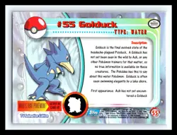 💥 GOLDUCK 1999 Topps Pokemon TV Non Holo Animation 1st Series Blue Logo # 55 - Image 2