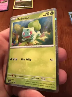 Pokemon Scarlet & Violet 151 Bulbasaur SVP 046 Cosmos Holo Black Star Promo NM - Image 3
