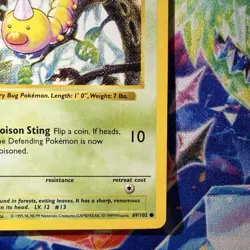 POKEMON TCG WEEDLE 1st EDITION SHADOWLESS! 69/102 BASE SET! - Image 4