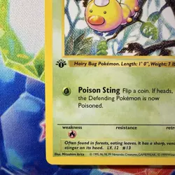 POKEMON TCG WEEDLE 1st EDITION SHADOWLESS! 69/102 BASE SET! - Image 5