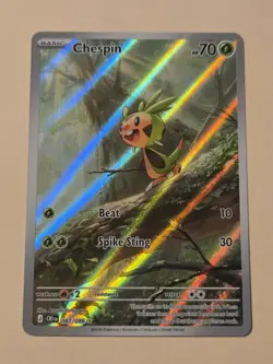 Chespin 87/86 Illustration Rare Pokemon TCG Chaos Rising ME04 Holo IR - Image 1