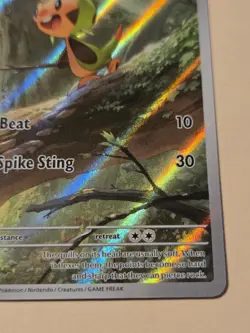 Chespin 87/86 Illustration Rare Pokemon TCG Chaos Rising ME04 Holo IR - Image 5
