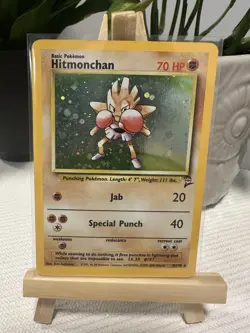Hitmonchan 8/130 Base Set 2 Holo Rare Pokemon 2000 TCG Pokemon LP - Image 1