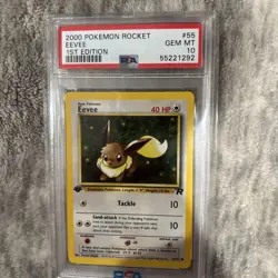 2000 Pokemon Team Rocket Eevee 1st Edition PSA 10 GEM MINT - Image 1