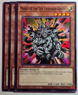 Yugioh x3 Manju of the Ten Thousand Hands L26D-ENM01 Common 1st Edition - Image 1