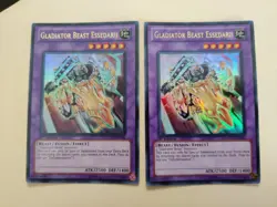 2x Yugioh! Gladiator Beast Essedarii EXVC-EN086 Ultra Rare 1st Ed LP - Image 2
