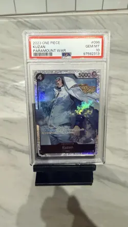 ONE PIECE CCG Paramount War Kuzan OP02-096 Super Rare Foil PSA 10 - Image 1