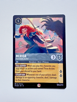 Disney Lorcana Wilds Unknown Merida- Formidable Archer Legendary 191/204 - Image 1