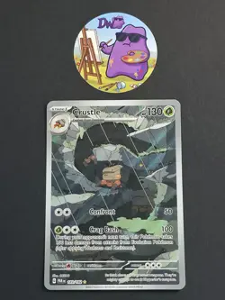 Pokemon TCG Crustle 183/182 - English Paradox Rift Illustration Rare IR Card - Image 1
