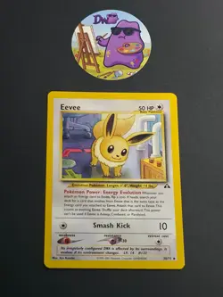 Pokemon TCG Eevee 38/75 - English Neo Discovery Non Holo Card NM - Image 1