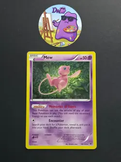 Pokemon TCG Mew 29/124 - English Fates Collide Holo Rare Card NM - Image 1
