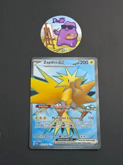 Pokemon TCG Zapdos 192/165 - English 151 Full Art Rare Card - Image 1