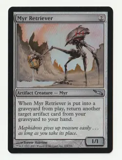 Myr Retriever (LP) Foil #215 Mirrodin MRD Magic Gathering card see pics MTG - Image 1