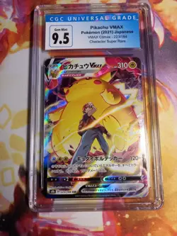 2021 Pokemon Pikachu Vmax Climax Full Alt Art Japanese 223 CGC 9.5 Gem Mint - Image 1
