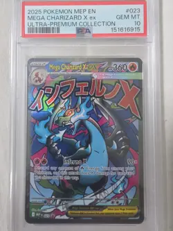 2025 UPC POKEMON PROMO #023 MEGA CHARIZARD X EX PSA 10 & #024 ORICORIO EX PSA 10 - Image 2