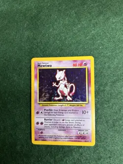 Pokemon Mewtwo 10/102 Base Set Holo Rare Unlimited 60 HP English 1999 WOTC LP - Image 3