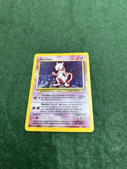 Pokemon Mewtwo 10/102 Base Set Holo Rare Unlimited 60 HP English 1999 WOTC LP - Image 4