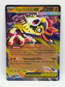 Mega Hawlucha ex 116/217 Ascended Heroes NM Double Rare Holo Pokemon TCG - Image 1
