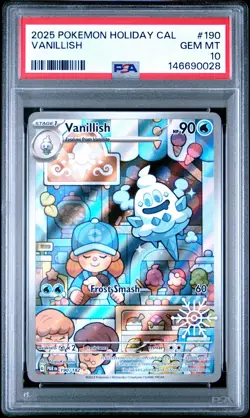 2025 POKEMON HOLIDAY CALENDAR #190 VANILLISH PSA 10 - Image 1