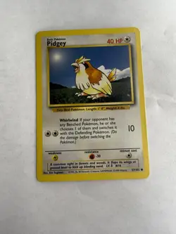 Pidgey 57/102 Base Set Pokemon Card - Excellent Condition - Image 1