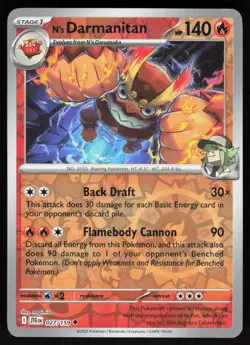 N's Darmanitan 027/159 Uncommon Journey Together Pokemon Reverse Holo Near Mint - Image 1