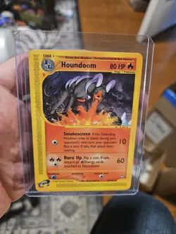 Pokemon Houndoom 14/147 Aquapolis Non-Holo Rare Card Nice Shape! - Image 1