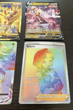 Pokemon TCG Lot x4 Zamazenta V Duraludon V Orbeetle VMAX Beauty Holo Cards - Image 4