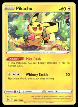 Pikachu Lost Origin 052 Common Pokemon Near Mint - Image 1
