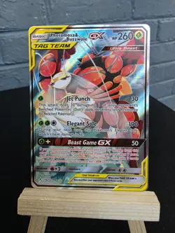 Pheromosa & Buzzwole GX 192/214 Unbroken Bonds Alt Full Art TAG TEAM Holo - Image 1