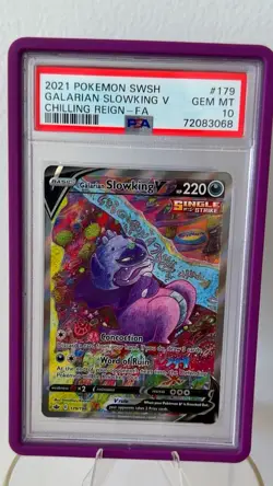 💎 PSA 10 GEM MINT💎 Pokemon SWSH Chilling Reign 179/199 Galarian Slowking V - Image 1