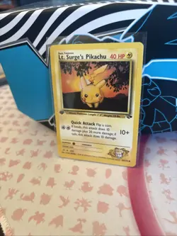Lt. Surge's Pikachu 84/132 Gym Challenge 1st Edition Pokemon - Image 1