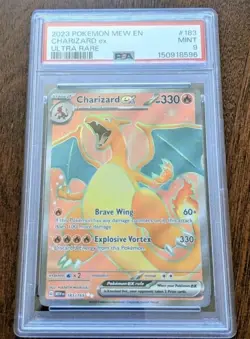 2023 POKEMON MEW EN-151 ULTRA RARE #183 CHARIZARD EX 183/165 MINT PSA 9 - Image 1