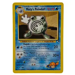 Misty's Poliwhirl 53/132 Gym Heroes WOTC Vintage Pokemon TCG Non Holo Uncommon - Image 1