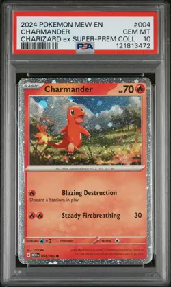 Pokemon Charmander 004/165 Super Premium Collection Cosmos Holo Promo PSA 10 - Image 1