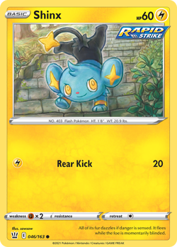 Shinx 046/163 Cosmos Holo Battle Styles Pokemon NM/M - Image 1