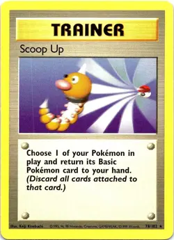 Scoop Up 78/102 Rare Base Set Unlimited Pokemon Near Mint - Image 1