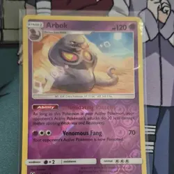 Pokemon Arbok 37/73 Shining Legends Reverse Holo Stage 1 120 HP Venomous Fang - Image 1