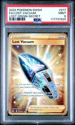 2022 POKEMON SWORD & SHIELD LOST ORIGIN #217 FA/LOST VACUUM LOST ORIGIN - PSA 9 - Image 1