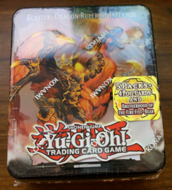 Yugioh Collectible Tin 2013 - Blaster, Dragon Ruler of Infernos - Sealed - Image 1