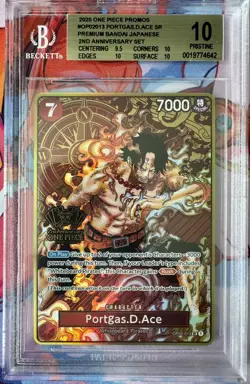 2025 One Piece Portgas.D.Ace 2nd Anniversary BGS 10 - Image 1