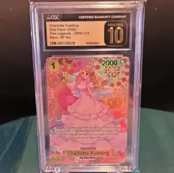 Bandai Charlotte Pudding OP03-112 SP Holo Rare CGC Pristine 10 2024 - Image 1