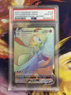 2020 Pokemon SWSH Champion's Path FA Gardevoir VMAX Secret 76/73 PSA 10 - Image 1