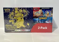 NEW Pokemon Surging Sparks Elite Trainer Box ETB + Booster Bundle Costco 2-Pack - Image 1