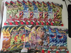 Scarlet And Violet Pokemon 20× Packs LOT SWSH, Paldean Evolved Sealed Blisters - Image 1