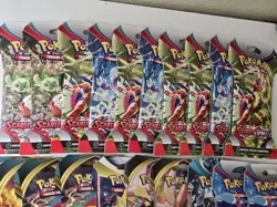 Scarlet And Violet Pokemon 20× Packs LOT SWSH, Paldean Evolved Sealed Blisters - Image 2