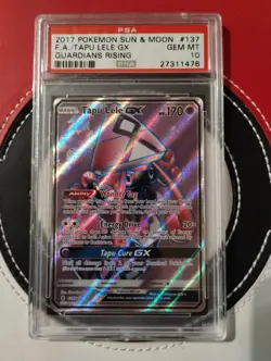 2017 Pokemon Sun & Moon Tapu Lele GX #137 PSA 10 Gem Mint - Image 1